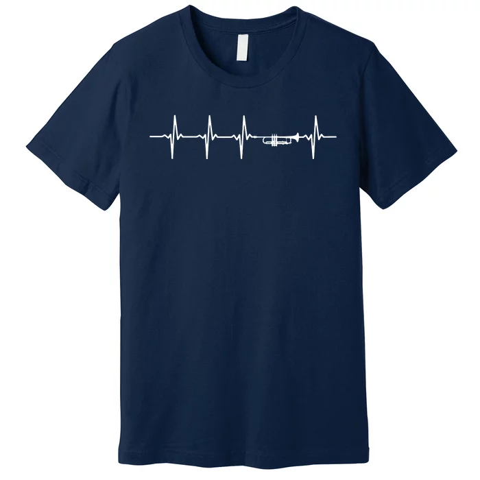 Trumpet Heartbeat For Trumpeters Premium T-Shirt