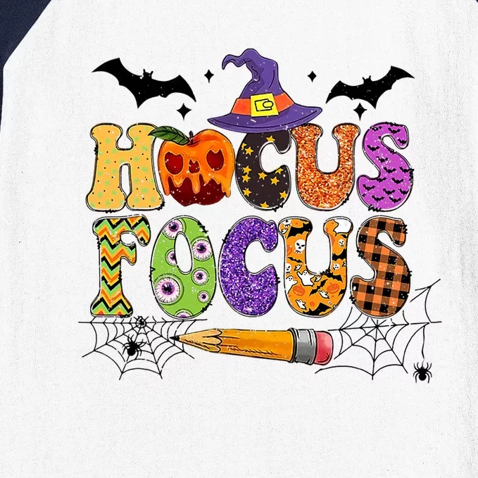 Teacher Hocus Focus Everybody Focus Halloween Baseball Sleeve Shirt