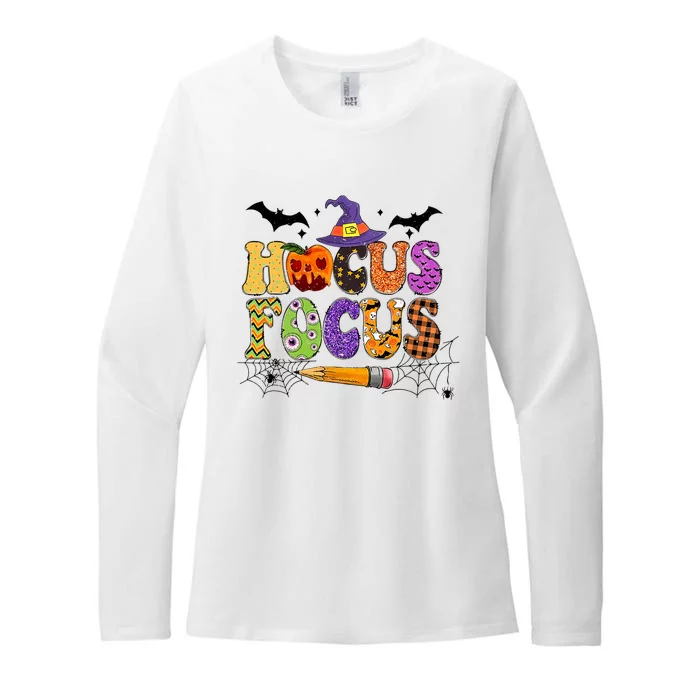 Teacher Hocus Focus Everybody Focus Halloween Womens CVC Long Sleeve Shirt