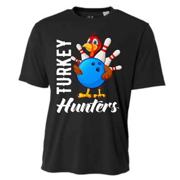 Turkey Hunters Funny Bowling Turkey Hunters Cooling Performance Crew T-Shirt