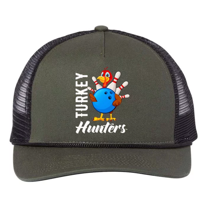 Turkey Hunters Funny Bowling Turkey Hunters Retro Rope Trucker Hat Cap