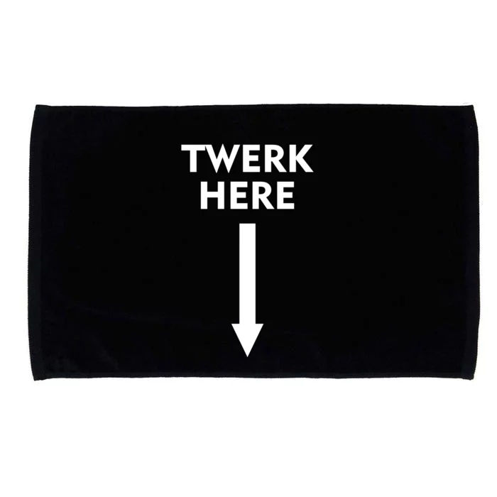 Twerk Here Funny Arrow Down Microfiber Hand Towel