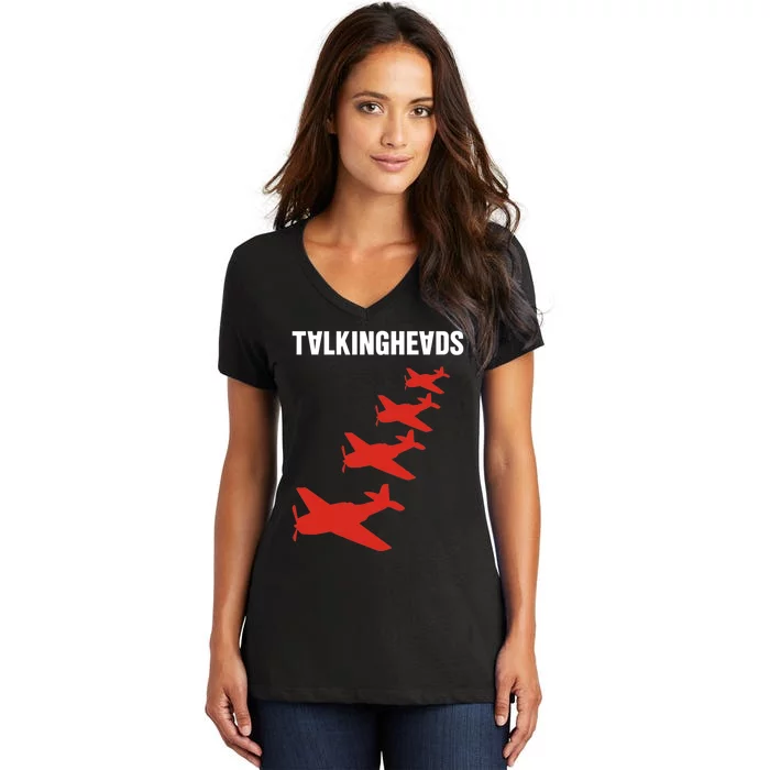 Talking Heads Four Planes Women's V-Neck T-Shirt