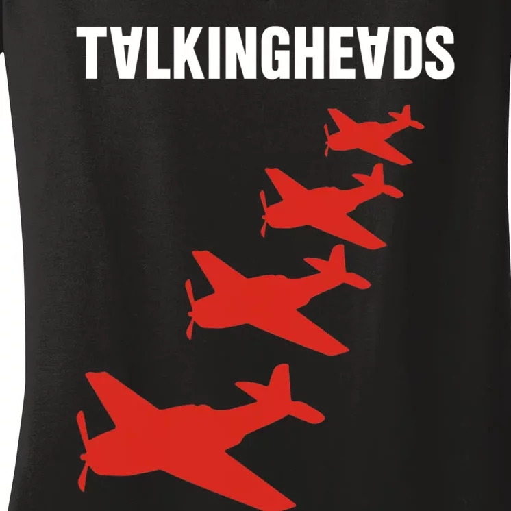 Talking Heads Four Planes Women's V-Neck T-Shirt