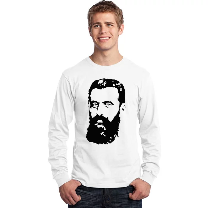 Theodor Herzl Father Of Zionism Pro Israel Zionist Israeli Tall Long Sleeve T-Shirt