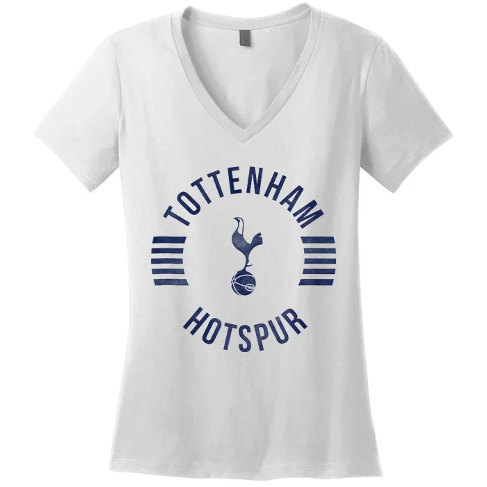 Tottenham Hotspur Football Club Collegiate Faded Women's V-Neck T-Shirt