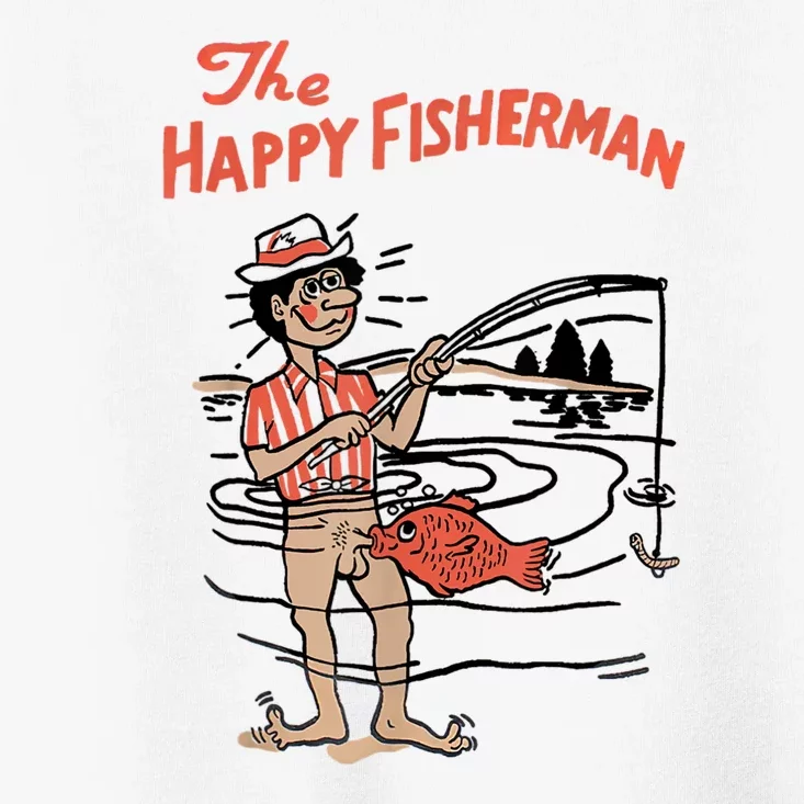 The Happy Fisherman 2024 Fishing Toddler T-Shirt