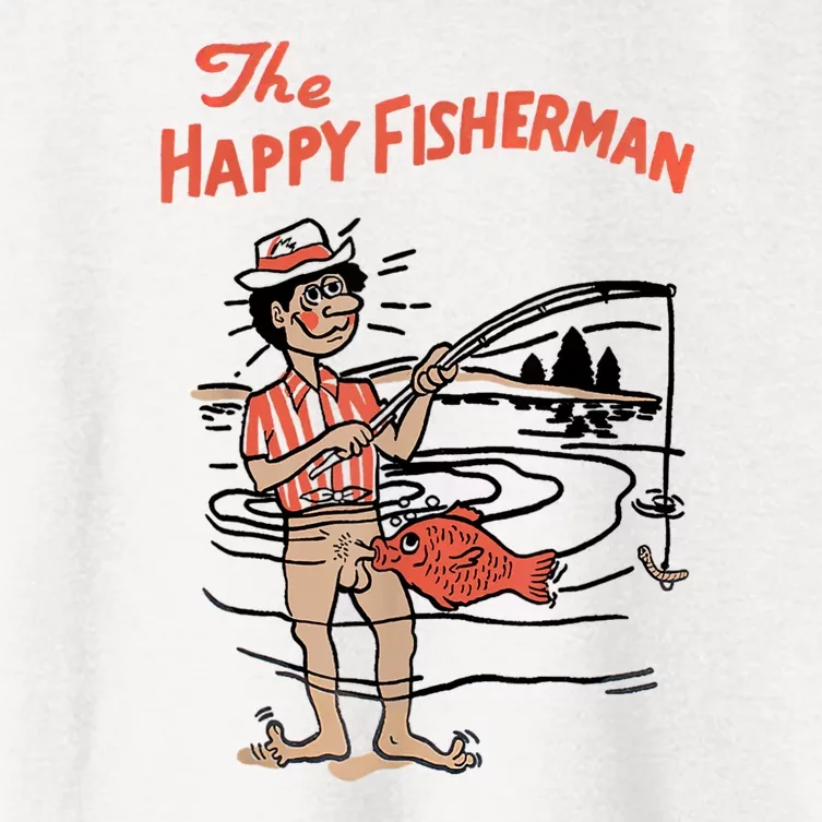 The Happy Fisherman 2024 Fishing Women's Crop Top Tee