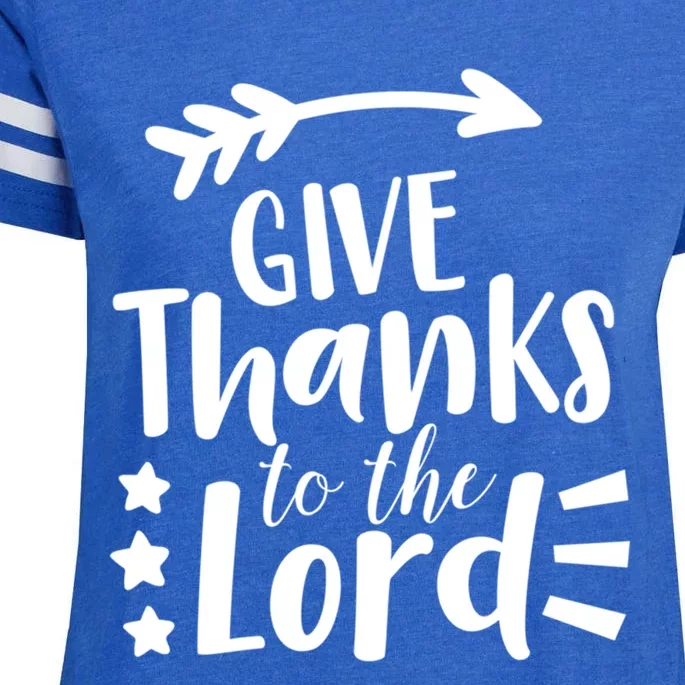 Thanksgiving Holiday Funny Gift Give Thanks To The Lord Gift Enza Ladies Jersey Football T-Shirt