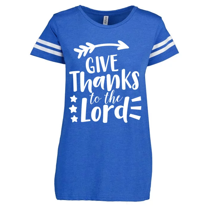 Thanksgiving Holiday Funny Gift Give Thanks To The Lord Gift Enza Ladies Jersey Football T-Shirt