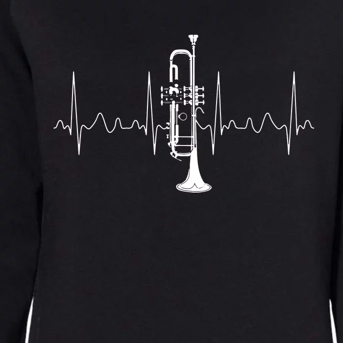 Trumpeter Heartbeat Gift Musical Instrument Trumpet Womens California Wash Sweatshirt