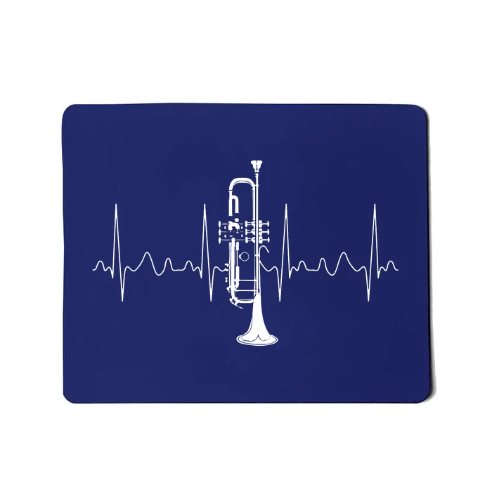 Trumpeter Heartbeat Gift Musical Instrument Trumpet Mousepad