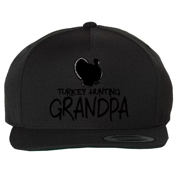 Turkey Hunting Grandpa Great Gift Wool Snapback Cap