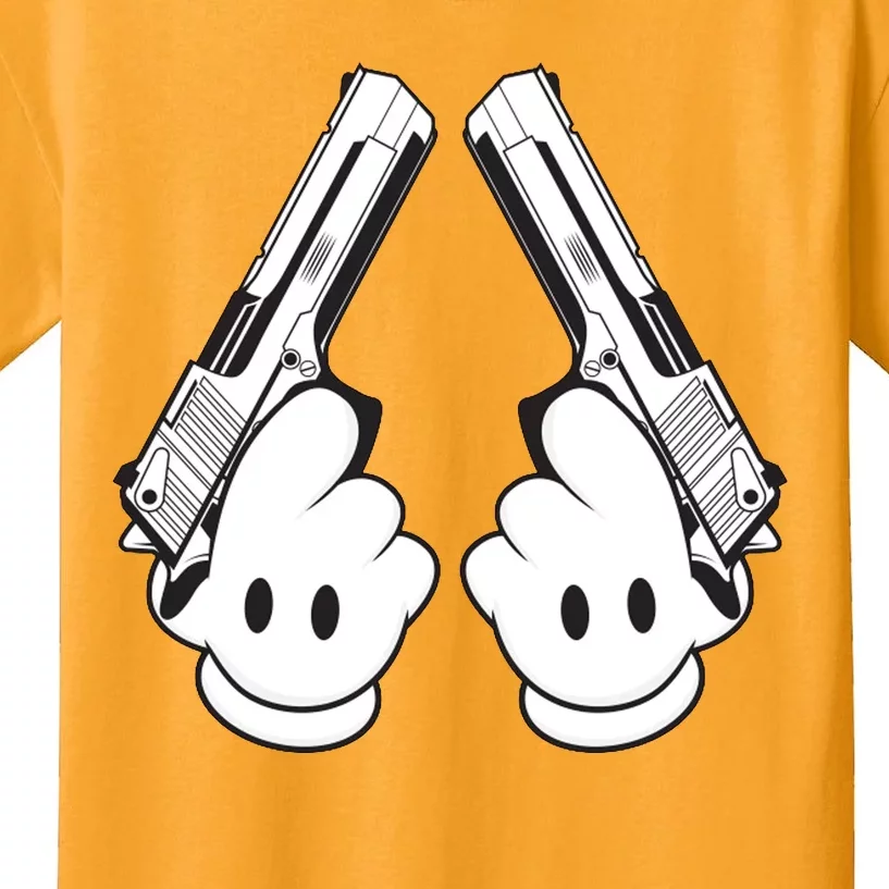 Toon Hand Guns Cartoon Kids T-Shirt