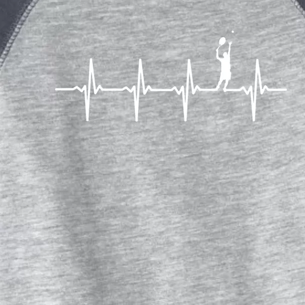 Tennis Heartbeat Gift For Tennis Players Gift Toddler Fine Jersey T-Shirt