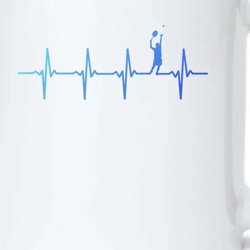 Tennis Heartbeat Gift For Tennis Players Gift Black Color Changing Mug