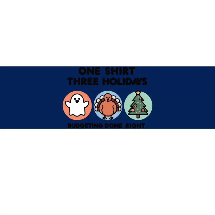 Triple Holiday Ghost Turkey & Tree Budgetfriendly Bumper Sticker