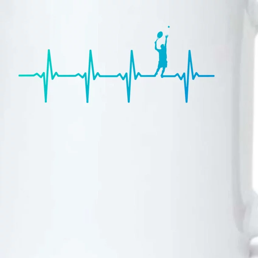 Tennis Heartbeat Gift For Tennis Players Gift Black Color Changing Mug