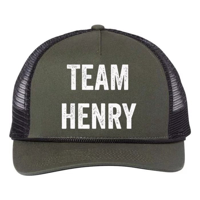 Team Henry Go Henry Supporter Cheer Fan Retro Rope Trucker Hat Cap