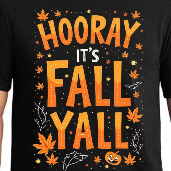 Thanksgiving Halloween Hooray Its Fall YAll Fall Autumn Pajama Set