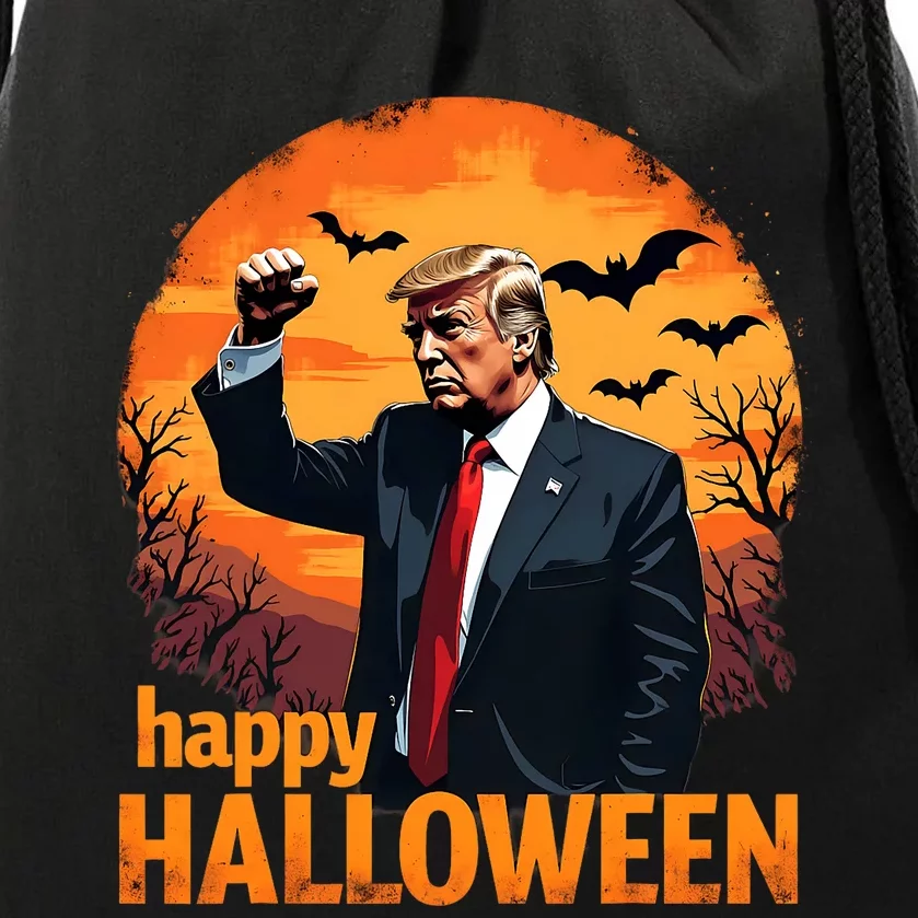 Trump Happy Halloween Trump Vance 2024 Usa Trump Halloween Drawstring Bag