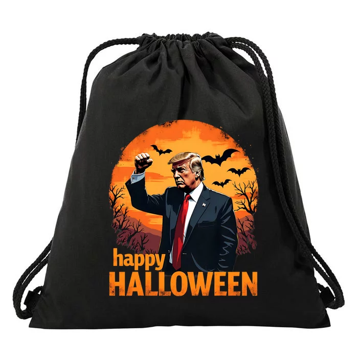 Trump Happy Halloween Trump Vance 2024 Usa Trump Halloween Drawstring Bag