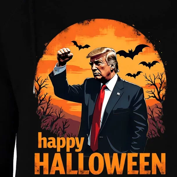 Trump Happy Halloween Trump Vance 2024 Usa Trump Halloween Womens Funnel Neck Pullover Hood