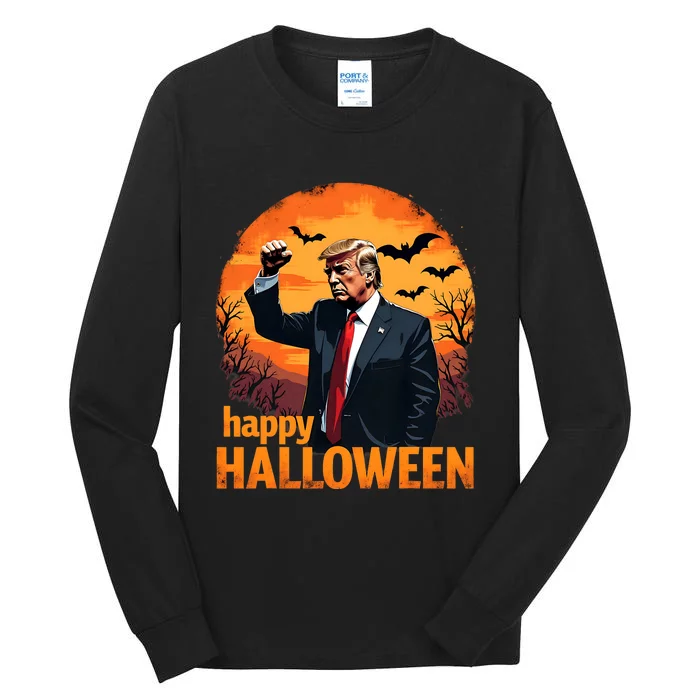 Trump Happy Halloween Trump Vance 2024 Usa Trump Halloween Tall Long Sleeve T-Shirt