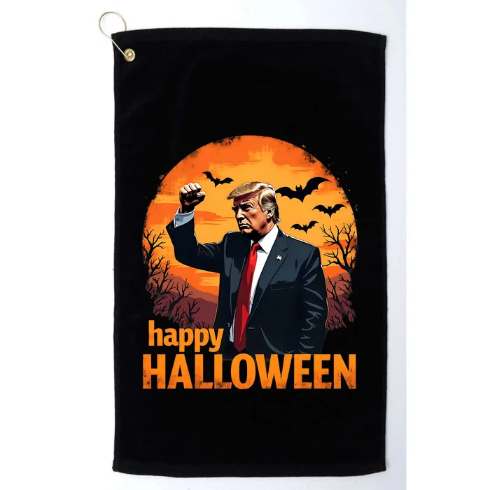 Trump Happy Halloween Trump Vance 2024 Usa Trump Halloween Platinum Collection Golf Towel