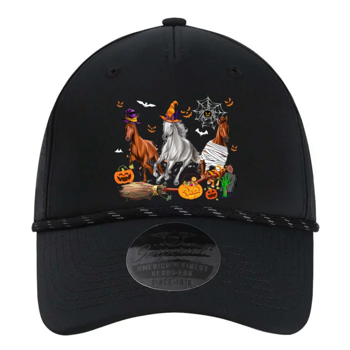 Three Horses Halloween Mummy Witch Scary Pumpkins Farmer Cute Gift Performance The Dyno Cap