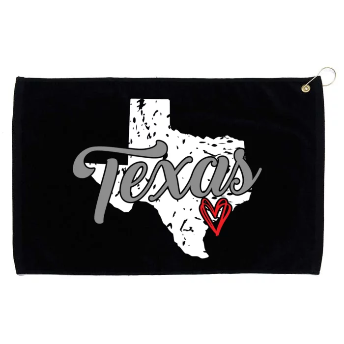 Texas Heart I Love Texas Grommeted Golf Towel