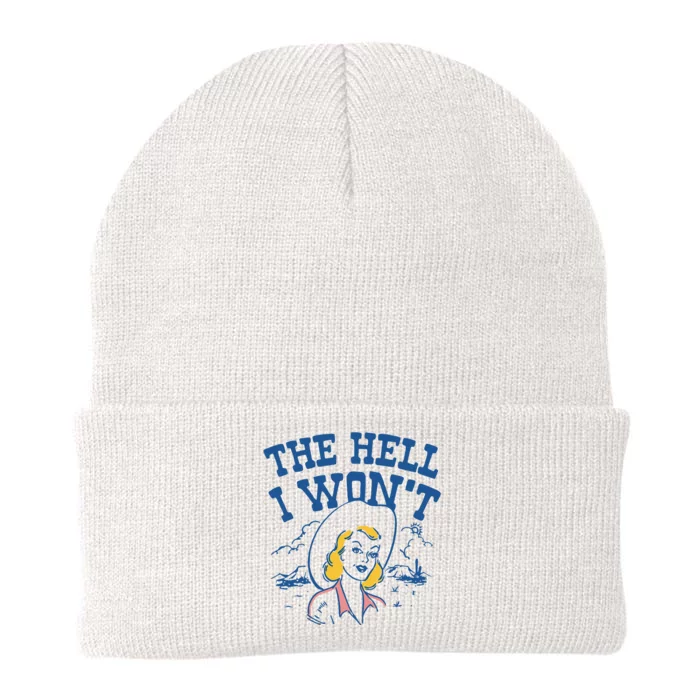 The Hell I WonT Vintage Western Rodeo Cowgirl Knit Cap Winter Beanie