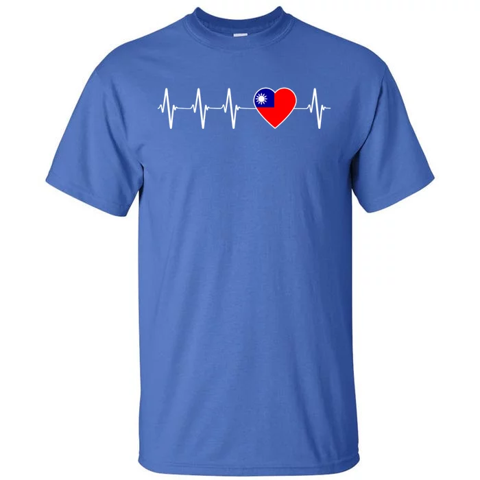 Taiwanese Heartbeat I Love Taiwan Flag Heart Gift Tall T-Shirt