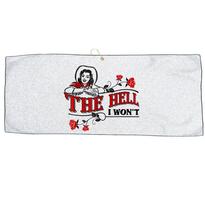 The Hell I Won't Flower Apparel For Life Large Microfiber Waffle Golf Towel