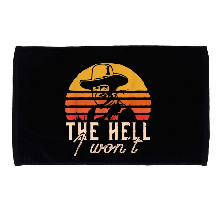 The Hell I Won't Quote Retro Vintage Microfiber Hand Towel