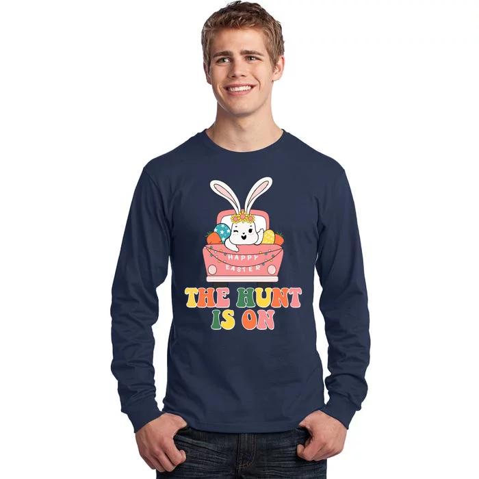 The Hunt Is On Easter Bunny Holiday Tall Long Sleeve T-Shirt