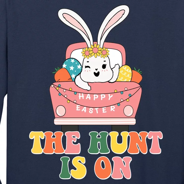 The Hunt Is On Easter Bunny Holiday Tall Long Sleeve T-Shirt