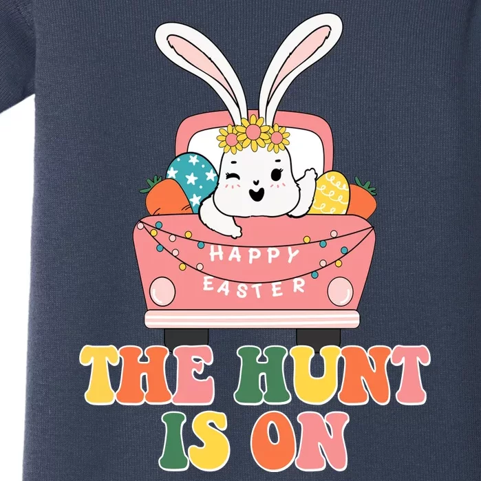 The Hunt Is On Easter Bunny Holiday Baby Bodysuit