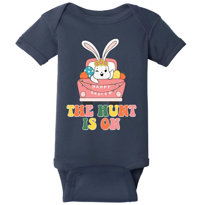 The Hunt Is On Easter Bunny Holiday Baby Bodysuit