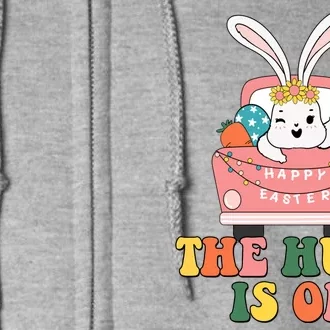 The Hunt Is On Easter Bunny Holiday Full Zip Hoodie