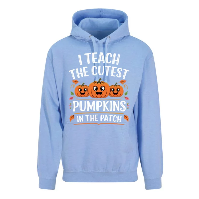 Teacher Halloween I Teach The Cutest Pumpkins In The Patch Great Gift Unisex Surf Hoodie