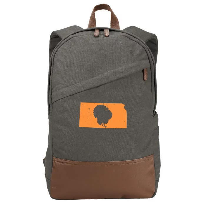 Turkey Hunting In Kansas We Love Hunting Turkey Gift Cotton Canvas Backpack