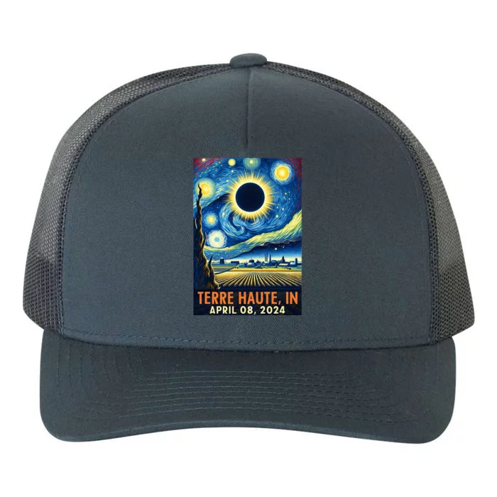 Terre Haute Indiana Total Solar Eclipse 2024 Starry Night Yupoong Adult 5-Panel Trucker Hat