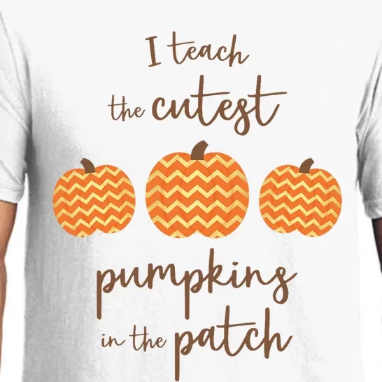 Teacher Halloween I Teach The Cutest Pumpkins Pajama Set