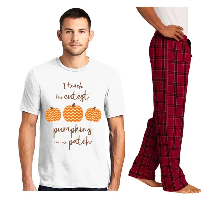 Teacher Halloween I Teach The Cutest Pumpkins Pajama Set