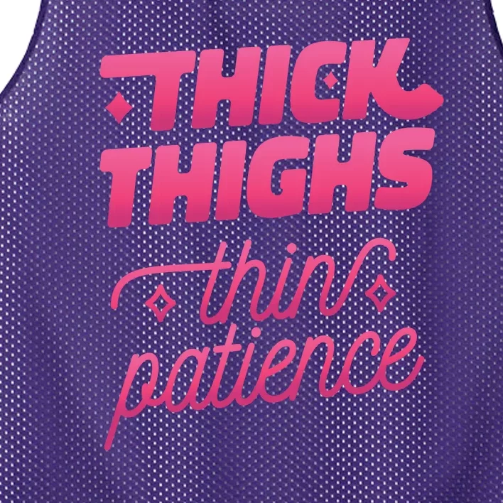 Thick Thighs Thin Patience Mesh Reversible Basketball Jersey Tank