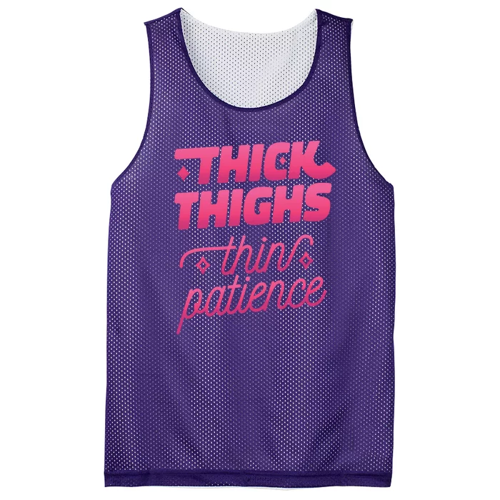 Thick Thighs Thin Patience Mesh Reversible Basketball Jersey Tank