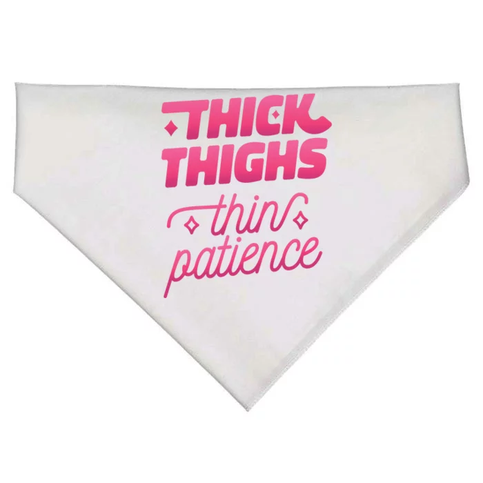 Thick Thighs Thin Patience USA-Made Doggie Bandana