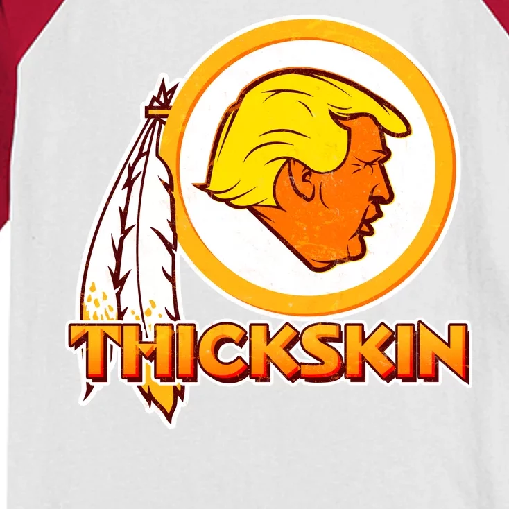 Thickskin Funny Trump Kids Colorblock Raglan Jersey