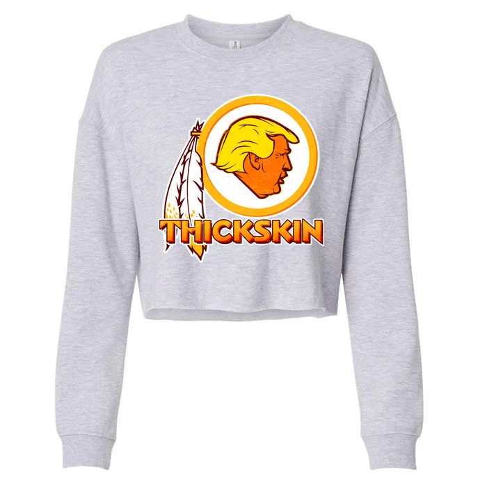 Thickskin Funny Trump Cropped Pullover Crew